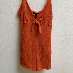 Orange pants jumpsuit